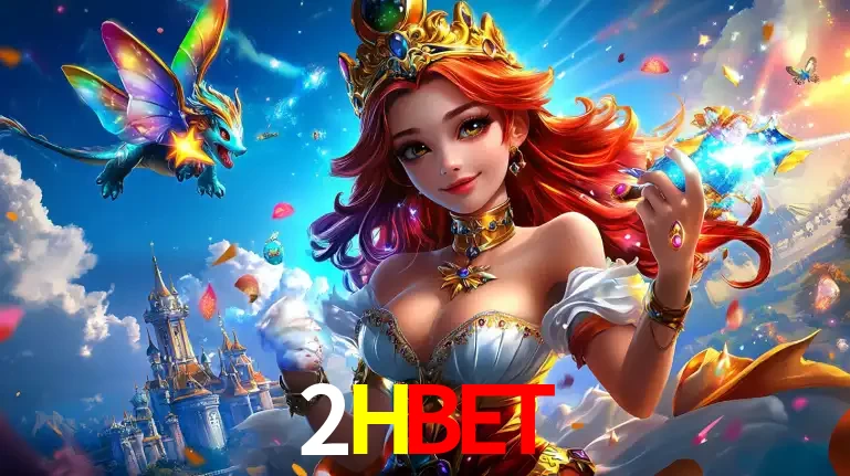 A princesa de um reino de fantasia mágico, com seu pequeno dragão, apresentando um mundo de prêmios encantados nos jogos de caça-níqueis do cassino 2HBET.